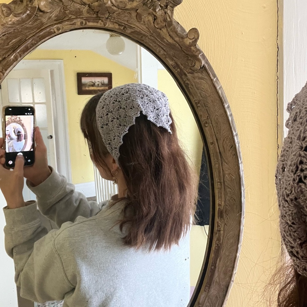 Handmade Crochet Bandana Light Lavender